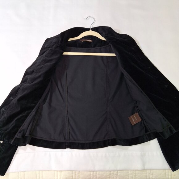 Oasis Gothic Military Edwardian Velvet Velour Holiday Party Jacket Blazer Sz L - Picture 8 of 15